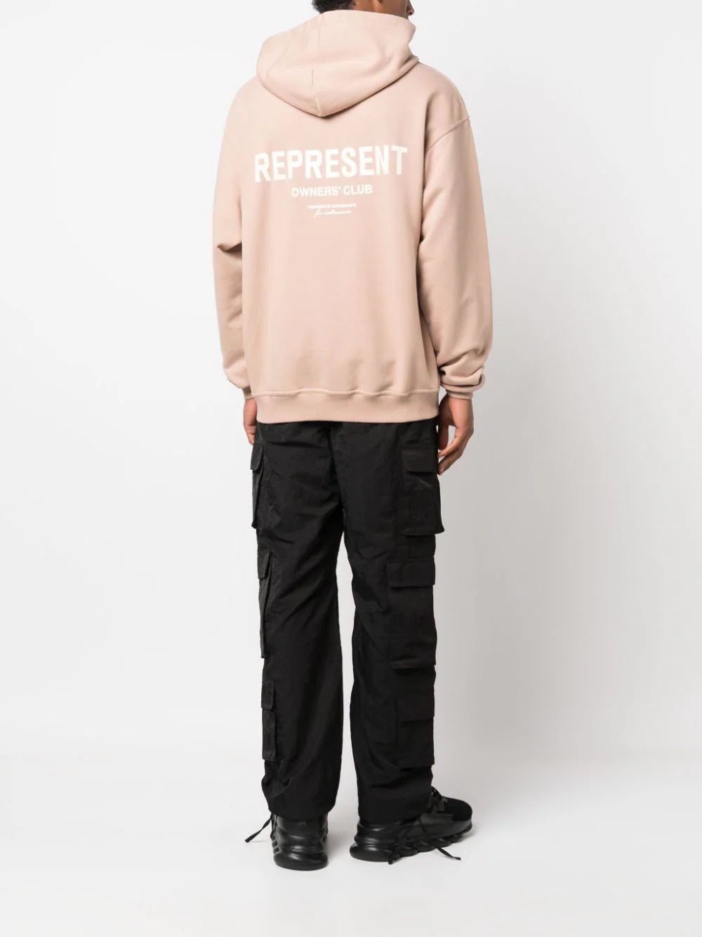 Hoodie Represent con logo estampado y hombros caídos