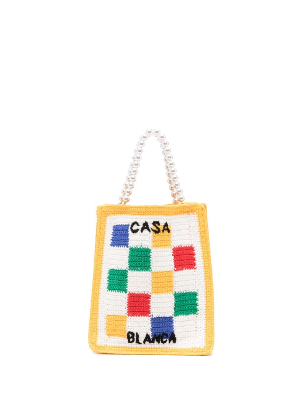 Casablanca bolsa tote de crochet a cuadros