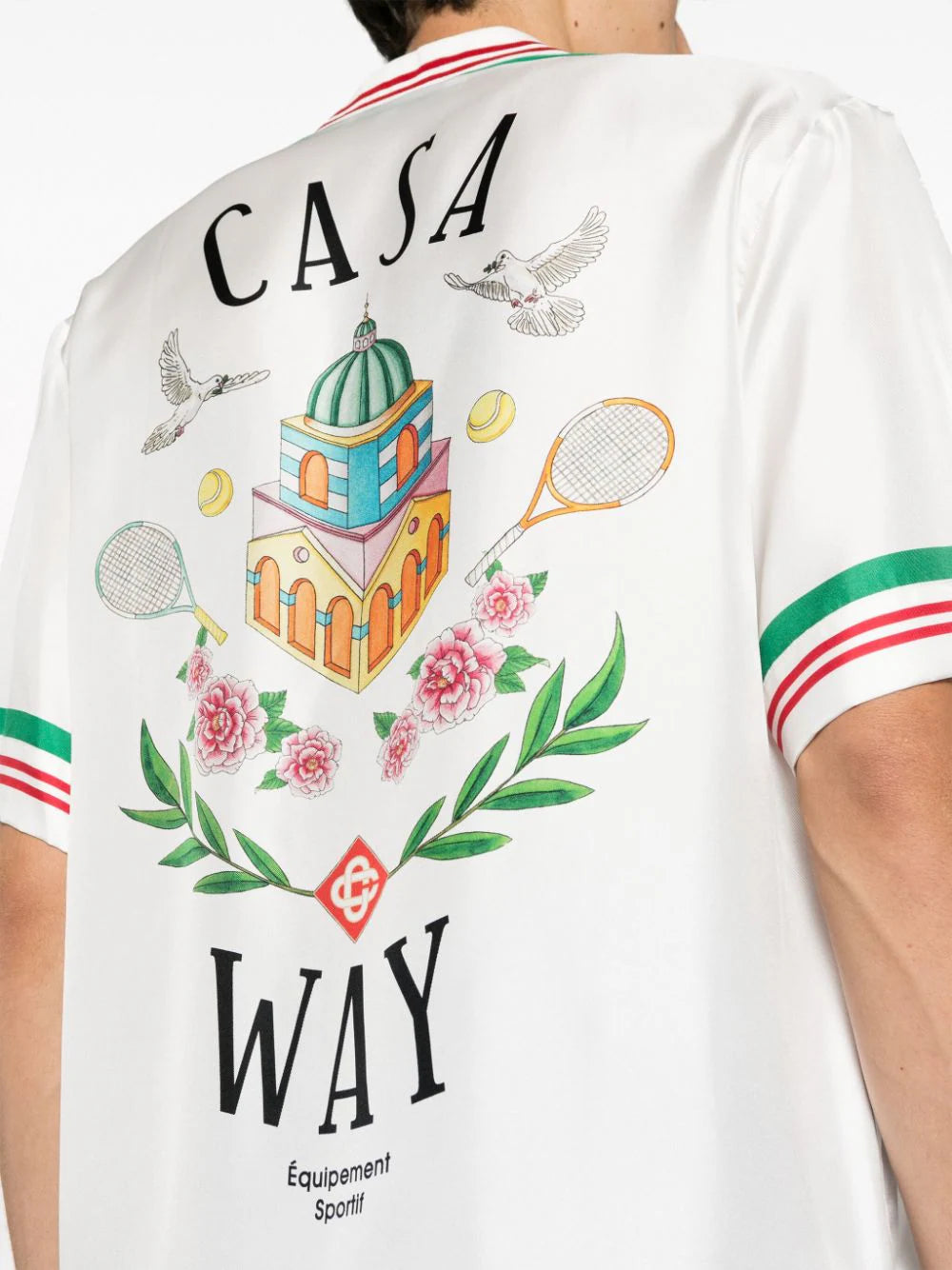 Casablanca camisa de seda Tennis Club Icon