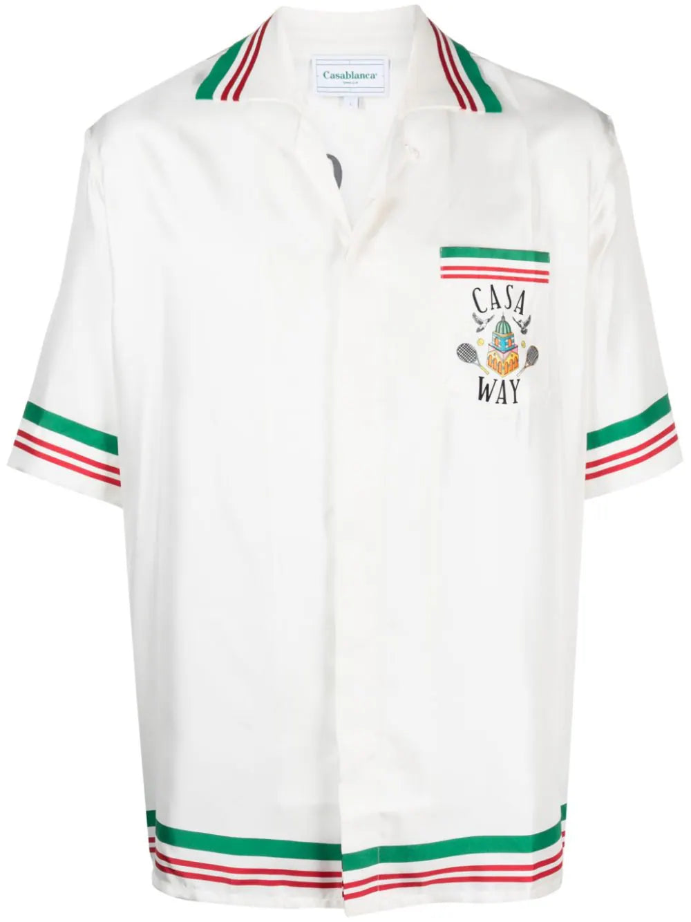 Casablanca camisa de seda Tennis Club Icon