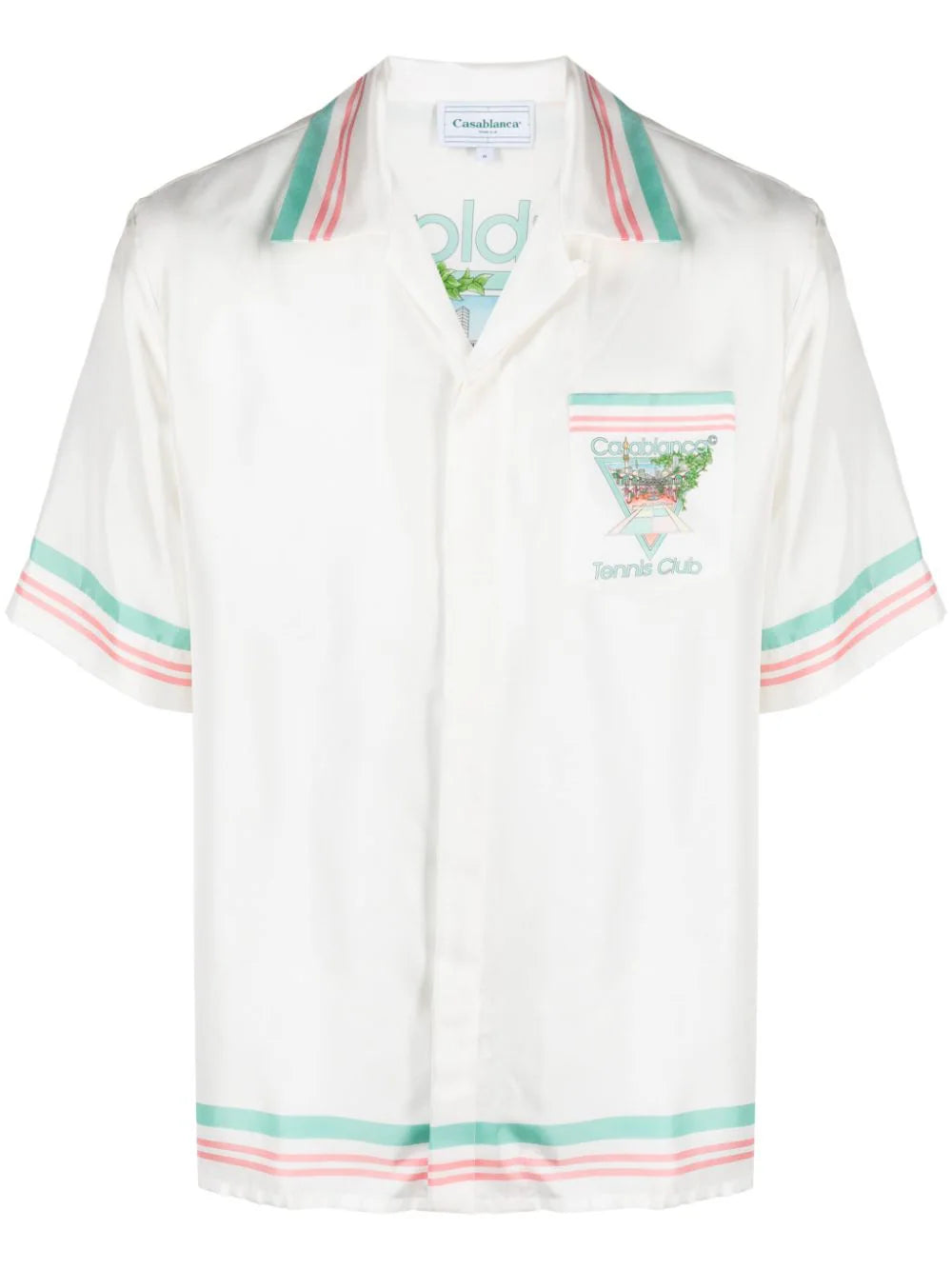 Casablanca camisa de seda Tennis Club Icon