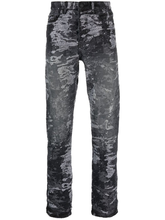 Purple Brand jeans rectos con motivo en jacquard