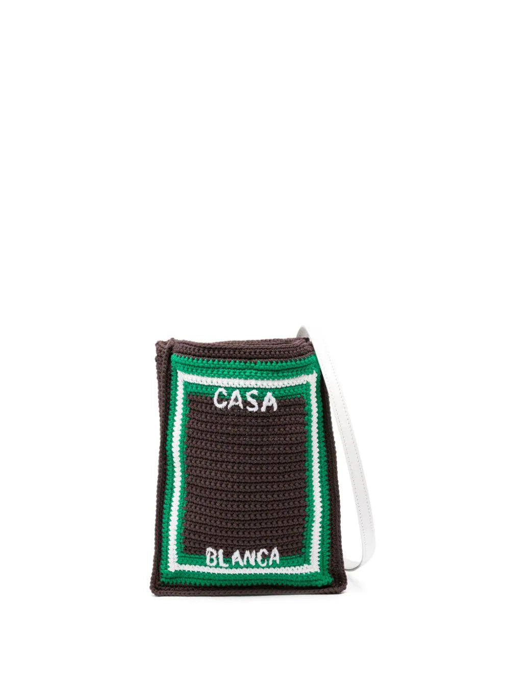 Casablanca bolsa tote de crochet con logo bordado