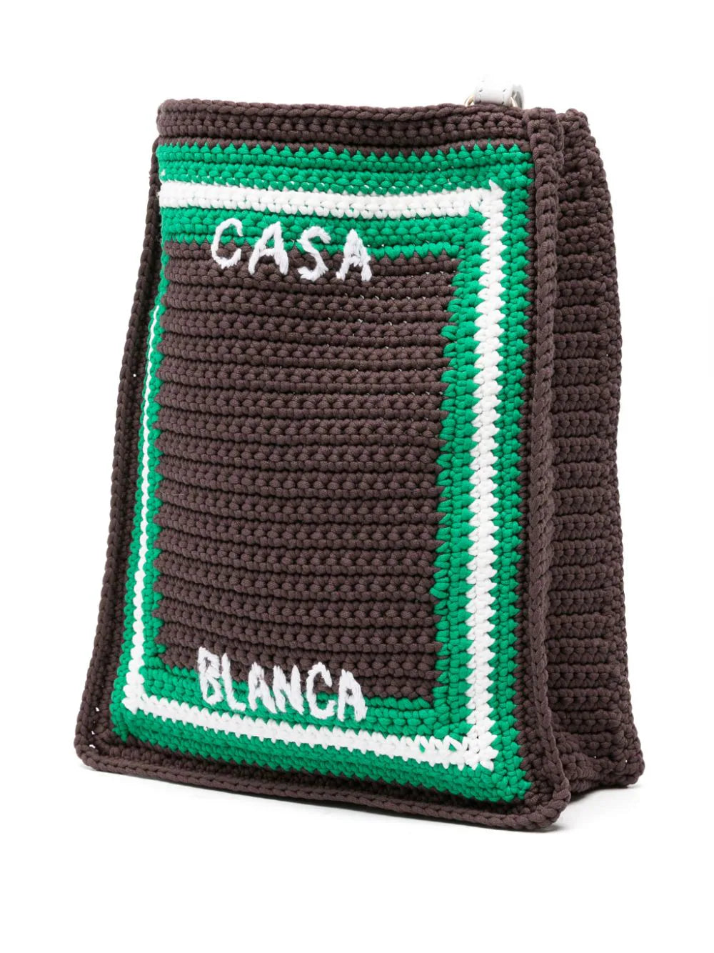 Casablanca bolsa tote de crochet con logo bordado