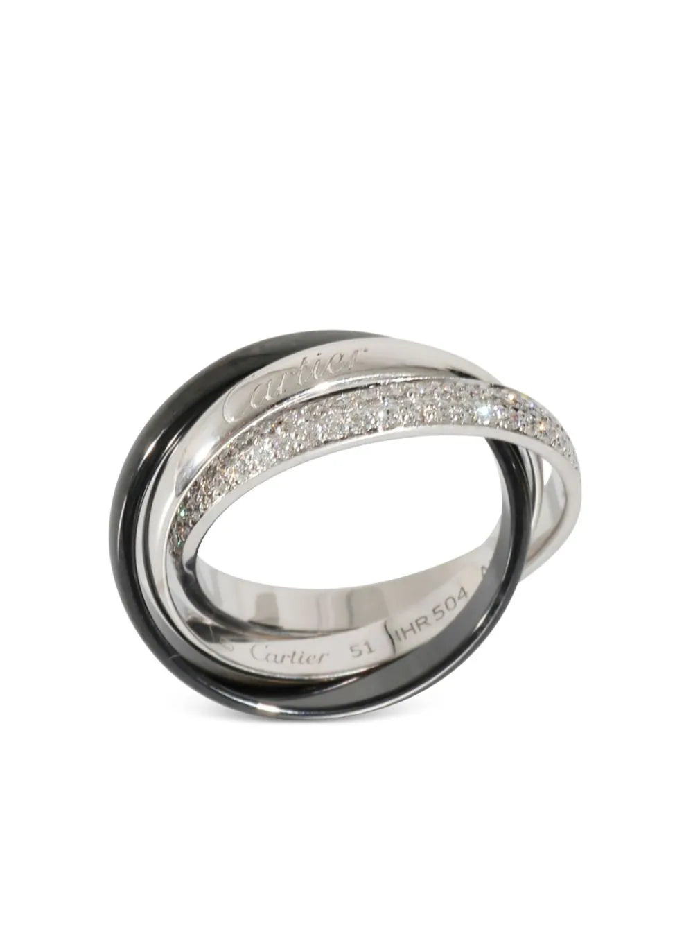 Cartier anillo Trinity en oro blanco de 18kt con diamantes