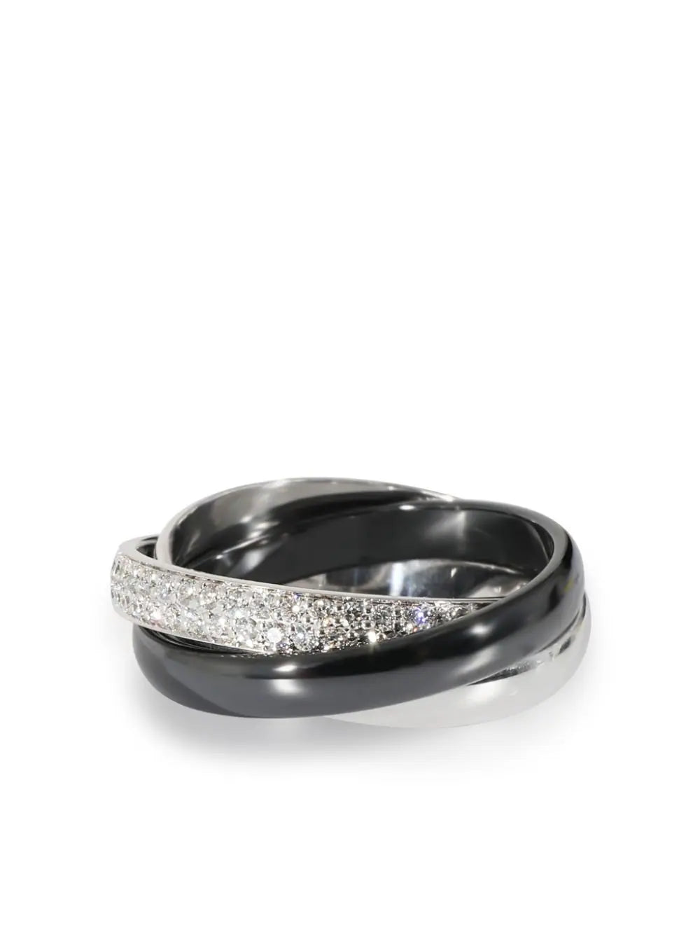 Cartier anillo Trinity en oro blanco de 18kt con diamantes