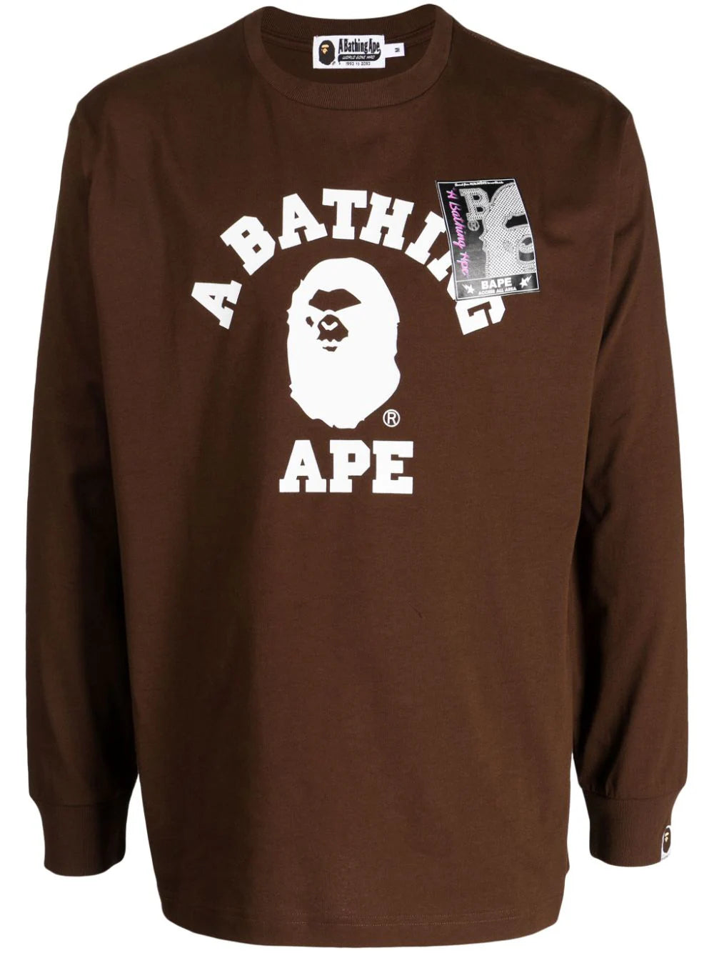 A BATHING APE® playera con logo estampado