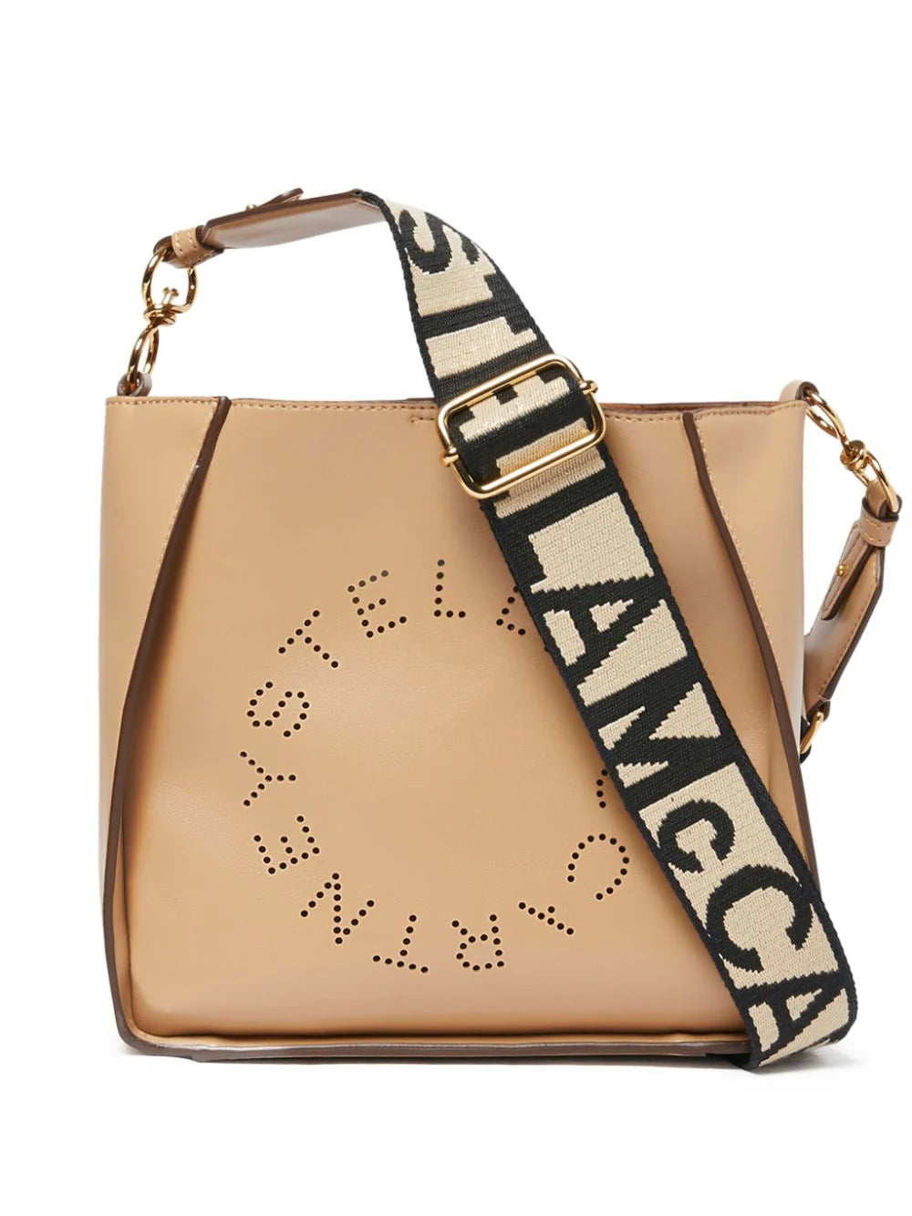 Stella McCartney bolsa de hombro con logo de perforaciones