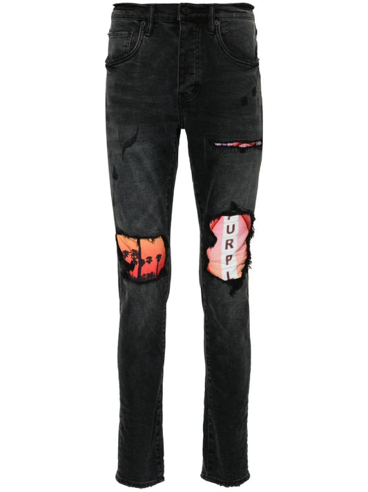 Purple Brand jeans slim de tiro bajo de Purple Brand x Blue Sky