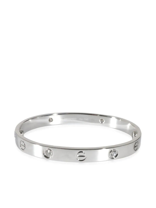 Cartier brazalete Love en oro blanco de 18kt con diamantes