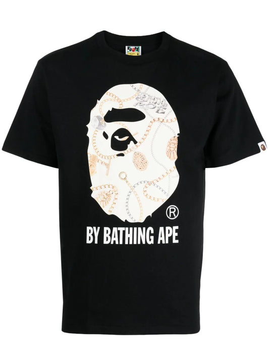 A BATHING APE® playera con logo estampado