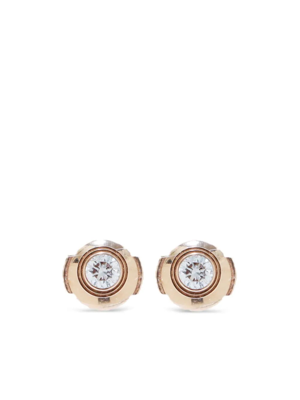 Cartier aretes en oro rosa de 18kt con diamantes 1990-2000