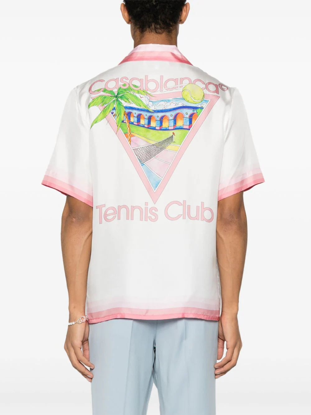 Casablanca camisa de seda Tennis Club Icon