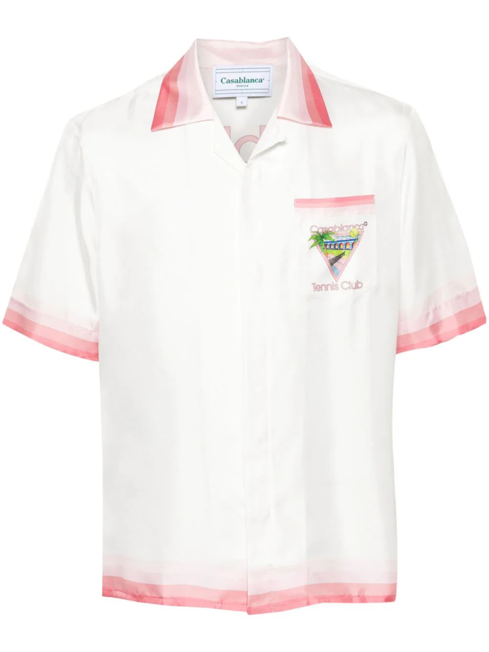 Casablanca camisa de seda Tennis Club Icon