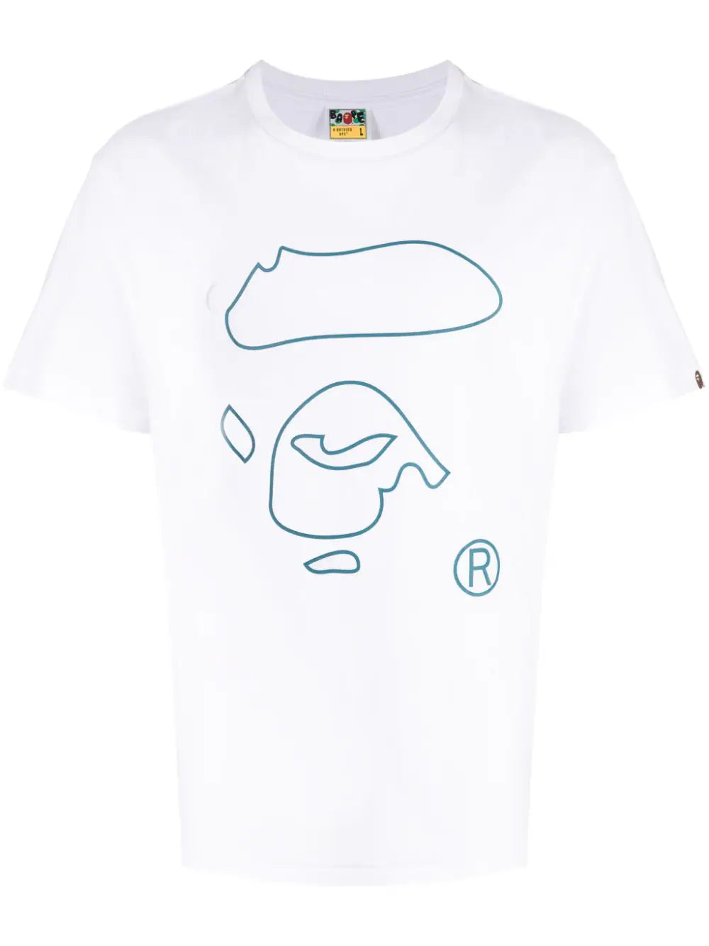 A BATHING APE® playera Line Ape Face