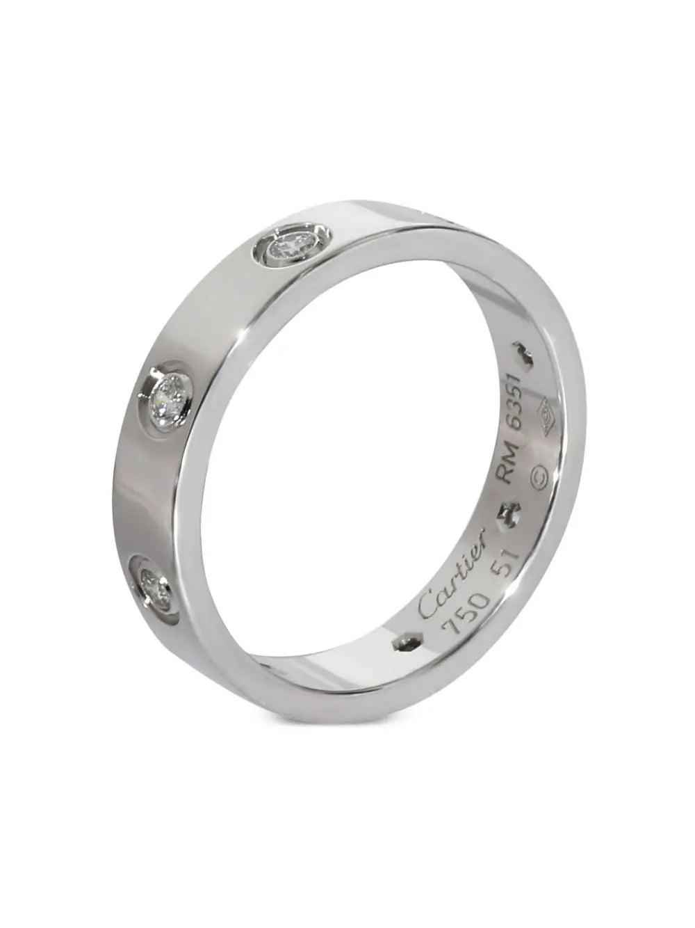 Cartier anillo Love en oro blanco de 18kt con diamantes