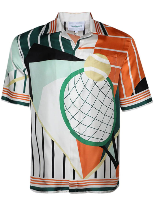 Casablanca camisa de seda Court Abstrait