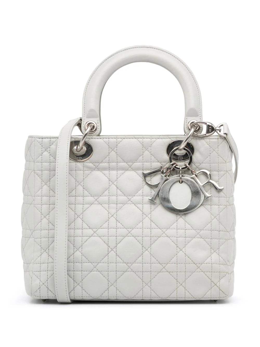 Christian Dior bolsa de mano Cannage Lady Dior mediana 2011