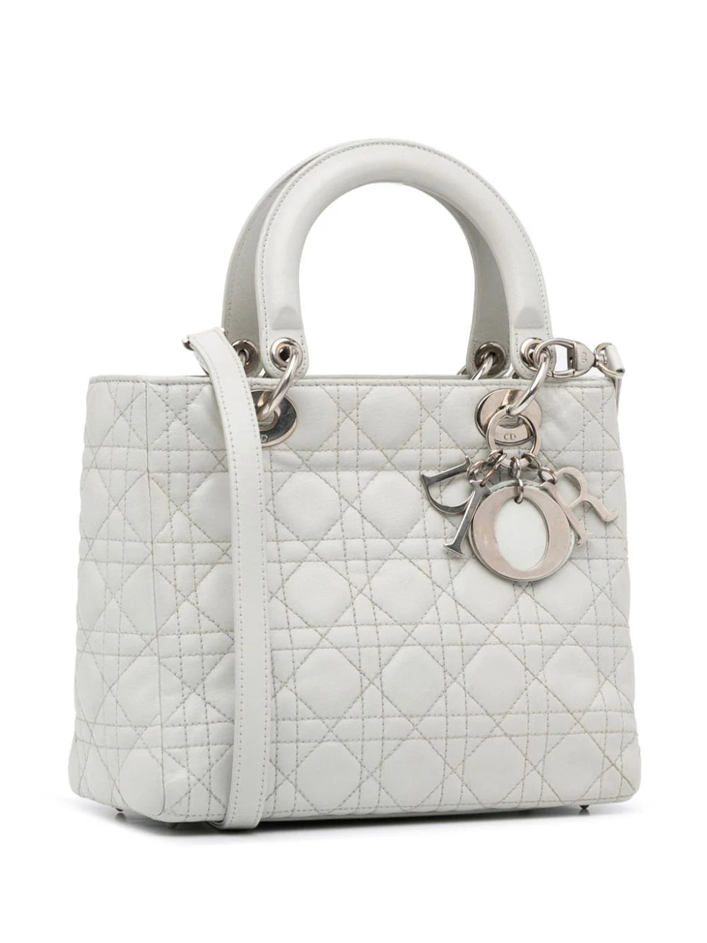 Christian Dior bolsa de mano Cannage Lady Dior mediana 2011