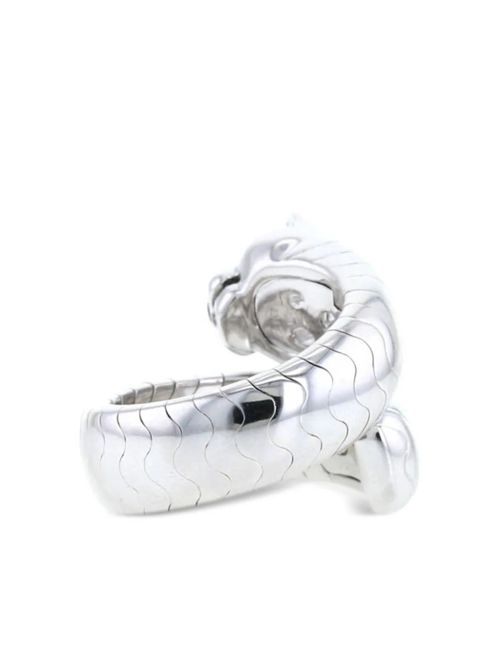 Cartier anillo Panthère Lakarda en oro blanco 1990 con ónix y esmeralda