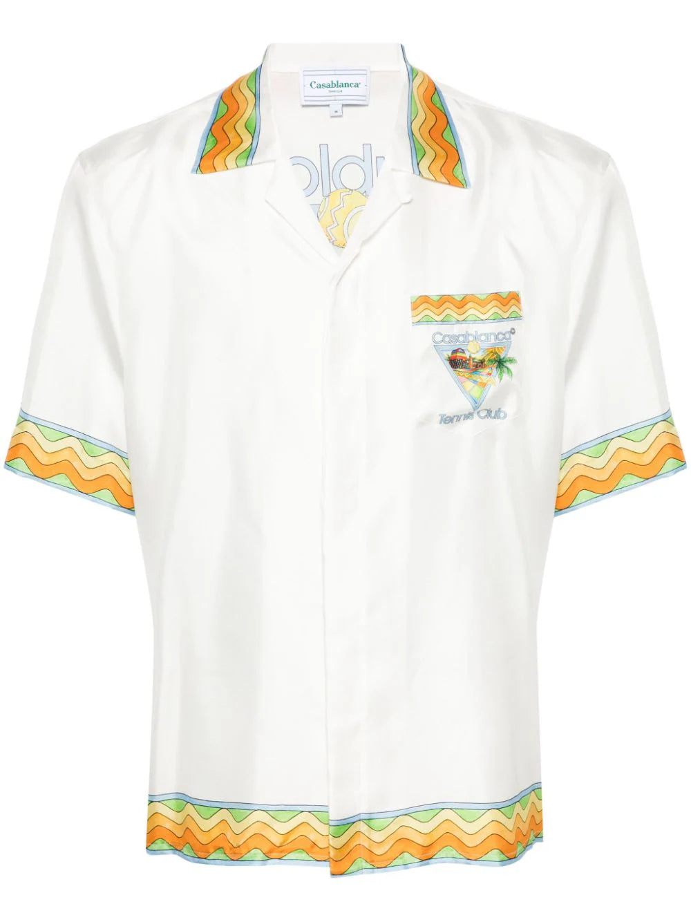 Casablanca camisa de seda Afro Cubism