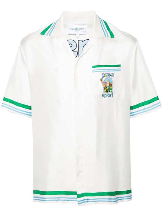 Casablanca camisa de seda Casa Sport