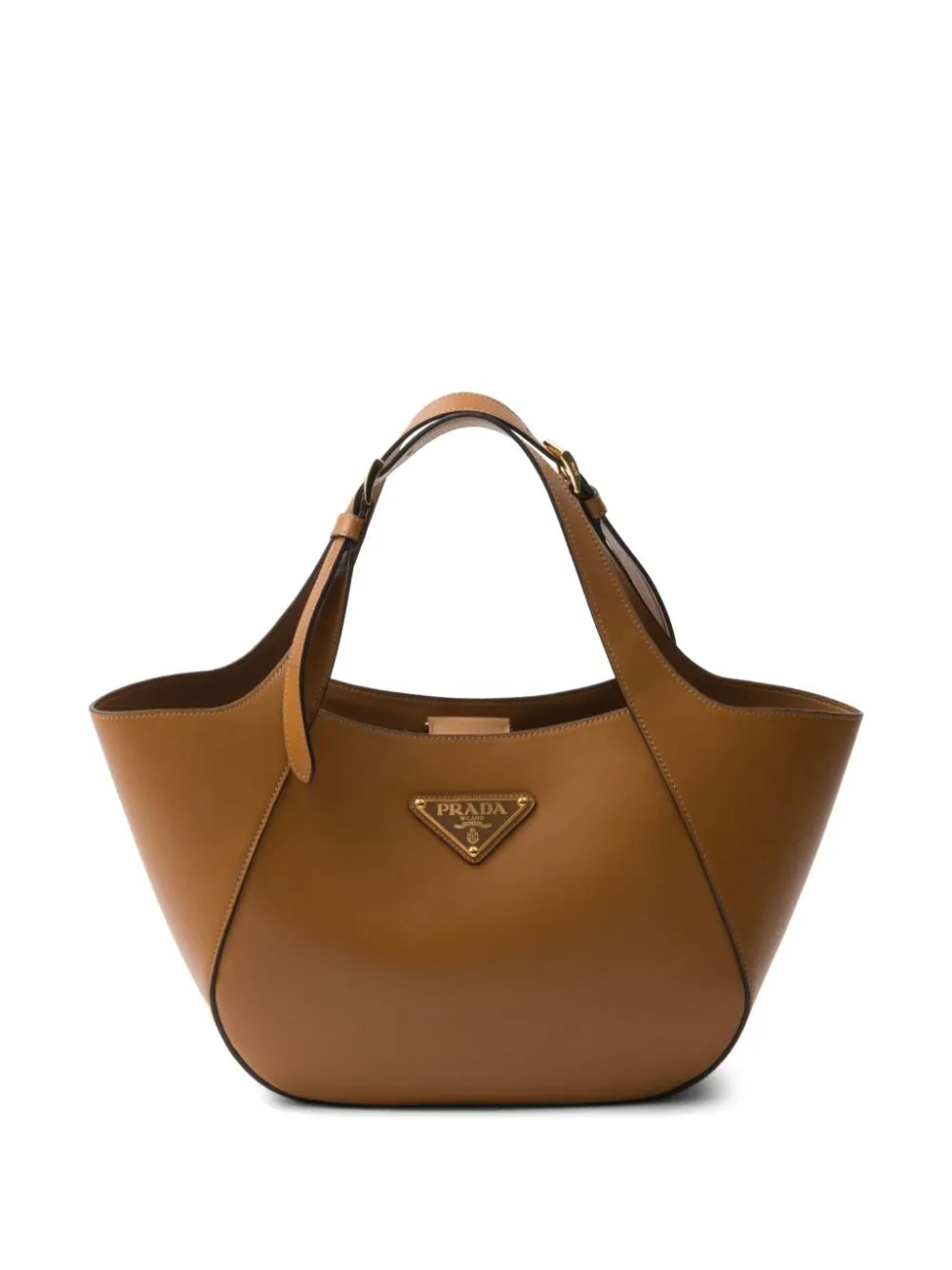 Prada tote con logo triangular mediana