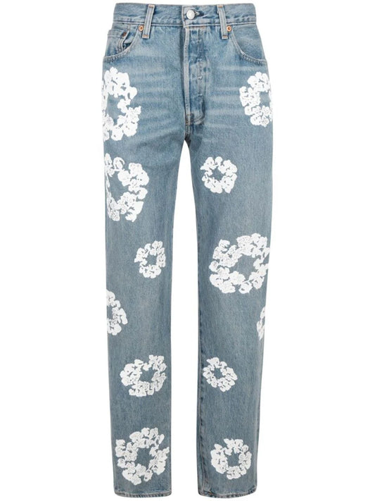 Denim Tears jeans rectos con estampado Cotton Wreath de Denim Tears x Levi's