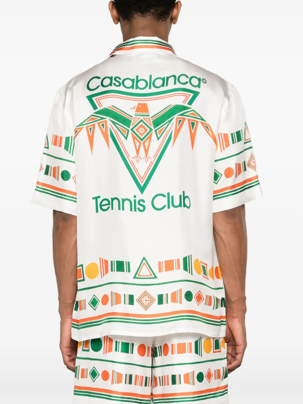 Casablanca camisa de seda Playful Eagle