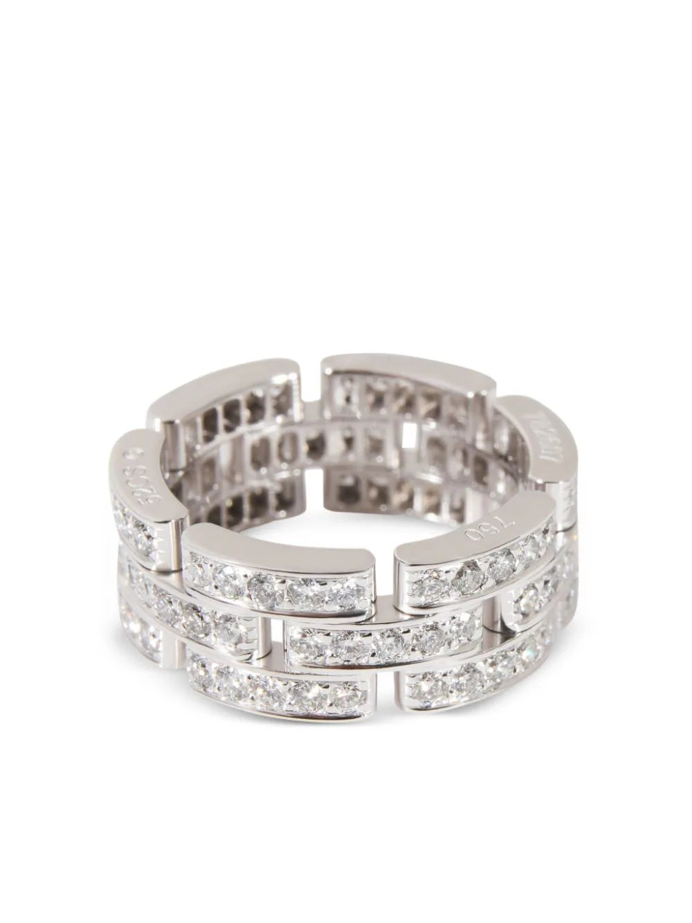 Cartier anillo Maillon Panthére en oro blanco de 18kt con diamantes