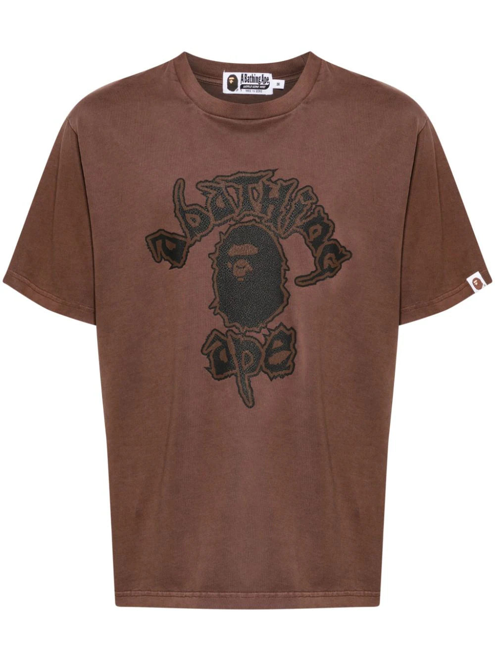 A BATHING APE® playera con logo estampado