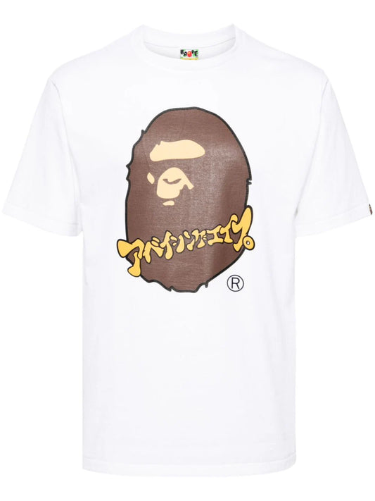 A BATHING APE® playera Katakana Ape Head