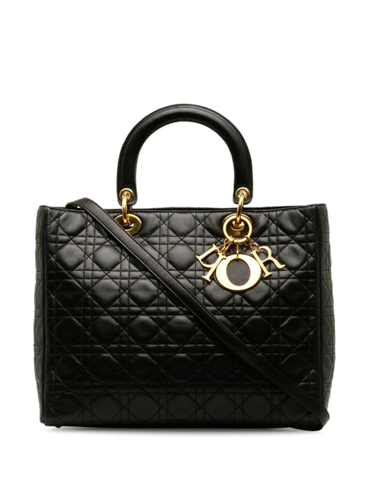 Christian Dior bolsa de mano Cannage Lady Dior grande 1997