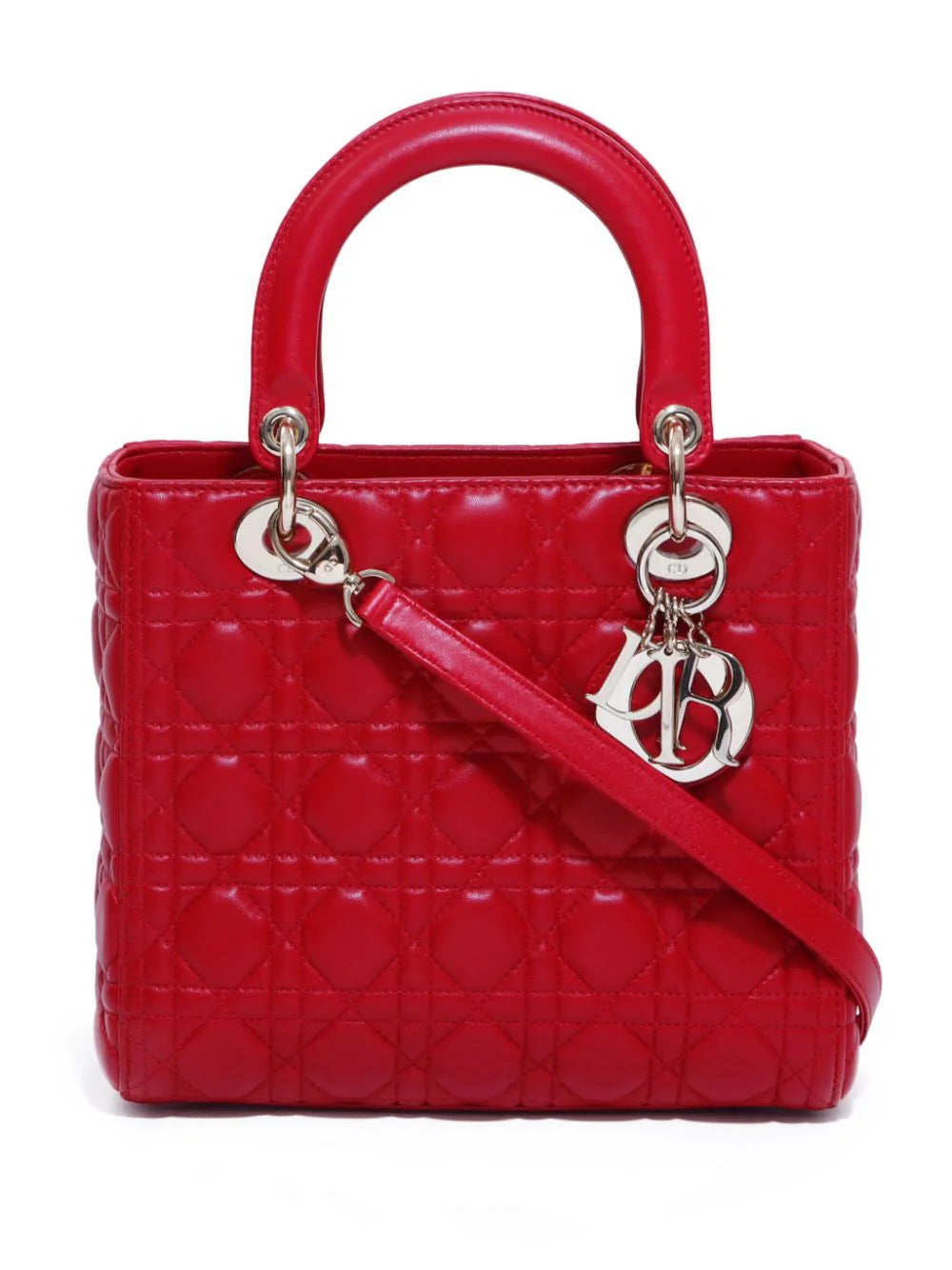 Christian Dior bolsa de mano Cannage Lady Dior mediana