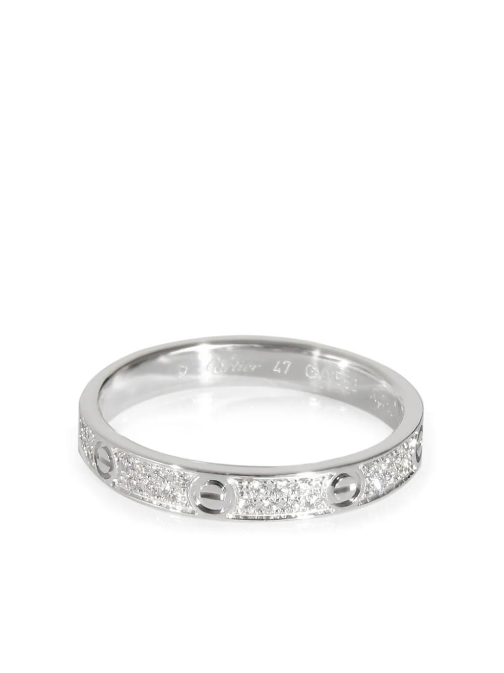 Cartier anillo Love en oro blanco de 18kt con diamantes