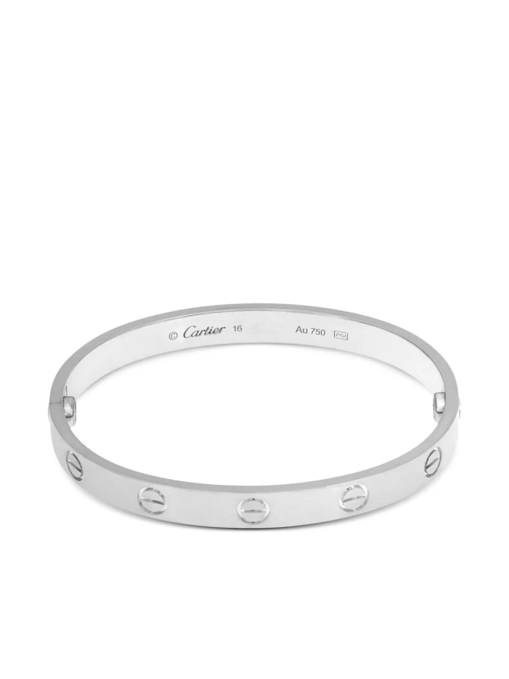 Cartier pulsera Love en oro blanco de 18kt