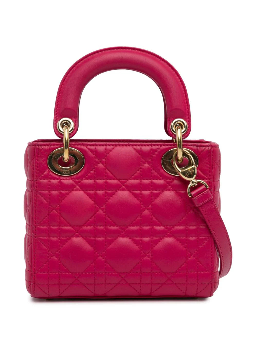 Christian Dior 2013 Mini Lambskin Cannage Lady satchel