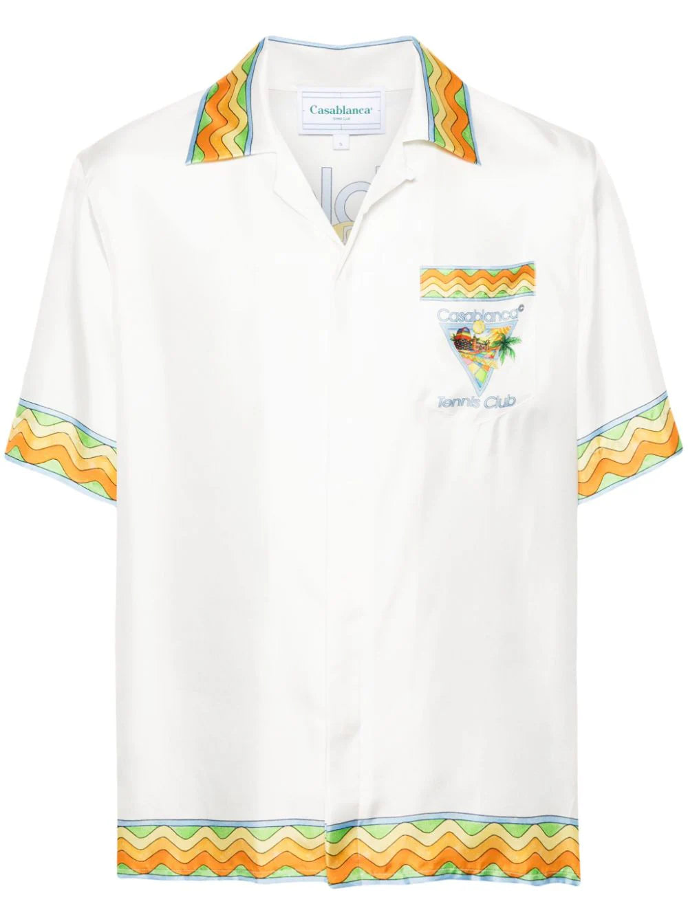 Casablanca camisa de seda Cubism Tennis Club