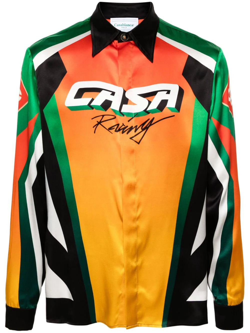 Casablanca camisa de seda Moto Sport