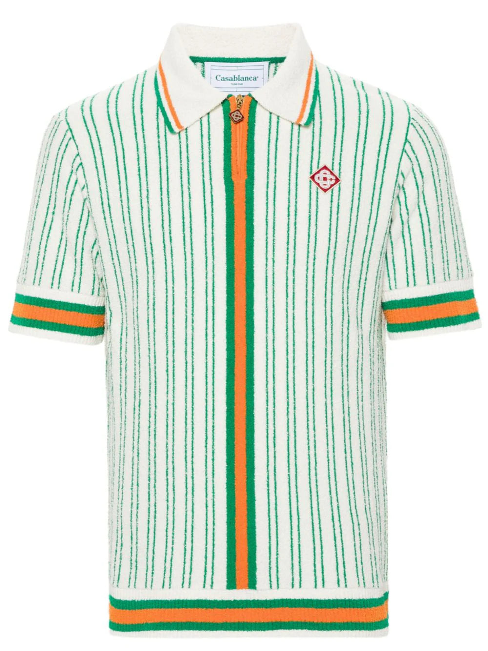 Casablanca playera tipo polo de tejido de rizo