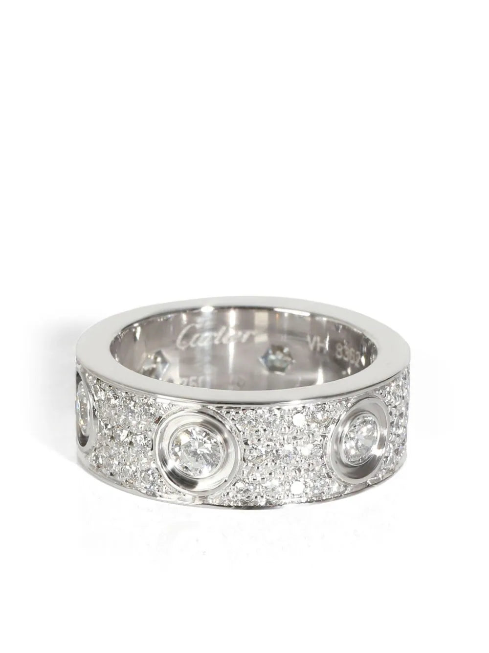 Cartier anillo Love en oro blanco de 18kt con diamantes