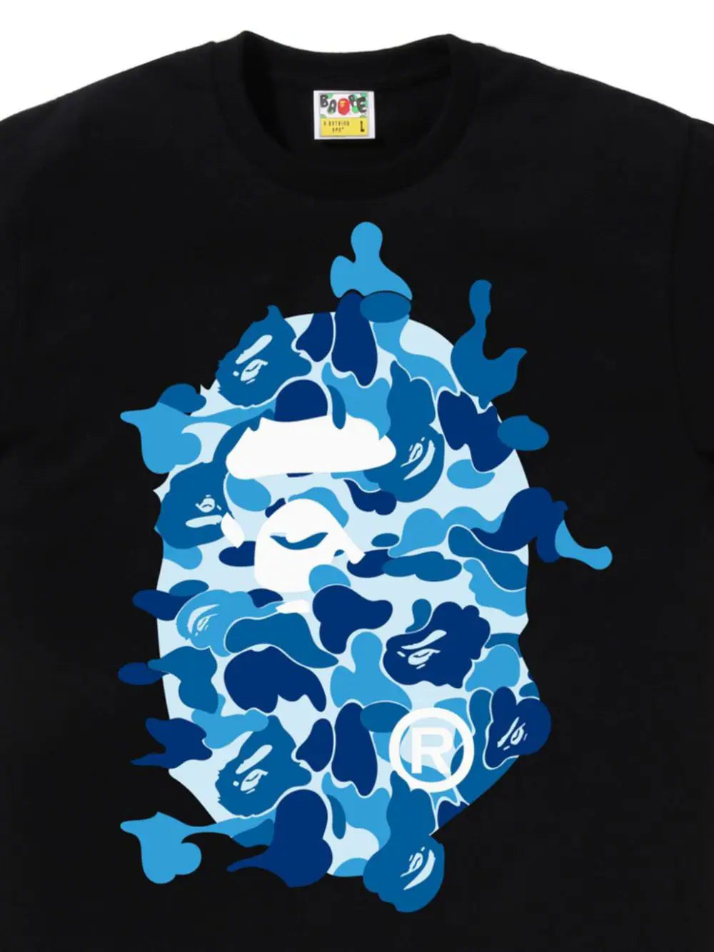 A BATHING APE® playera con logo estampado