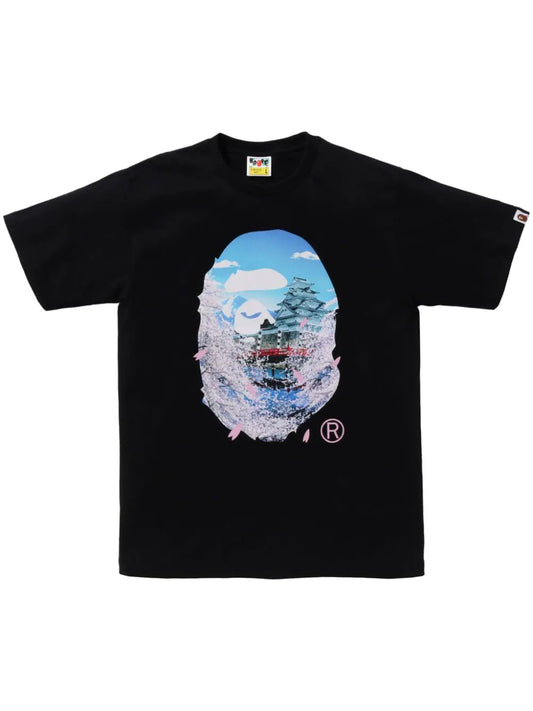 A BATHING APE® playera con logo estampado