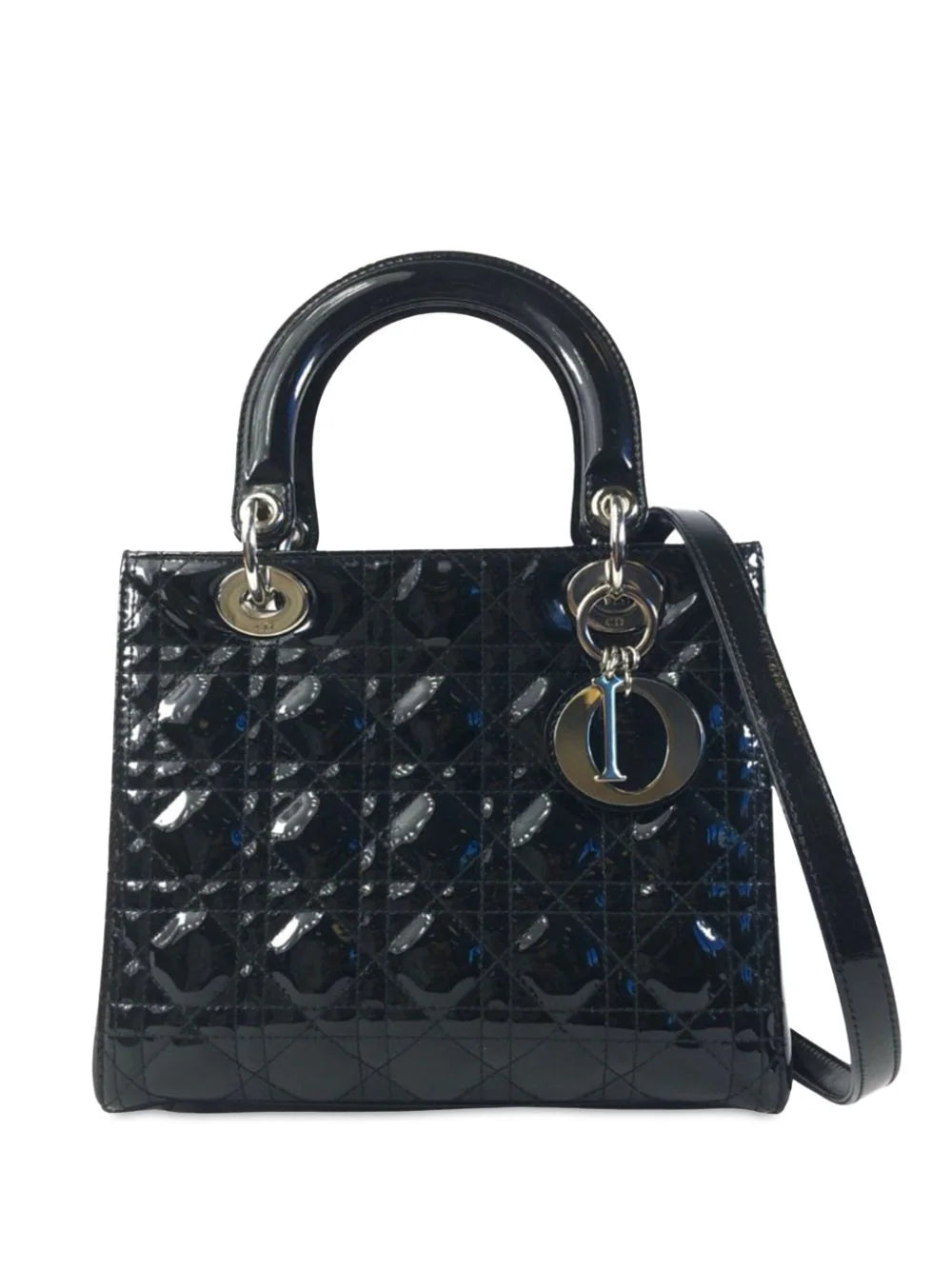 Christian Dior 2010 Medium Patent Cannage Lady satchel