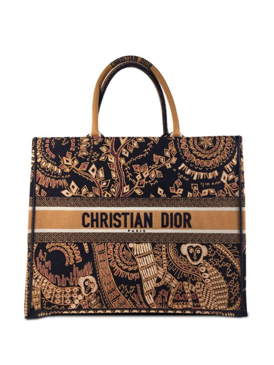 Christian Dior 2019 Large Animals Monkey Book tote bag