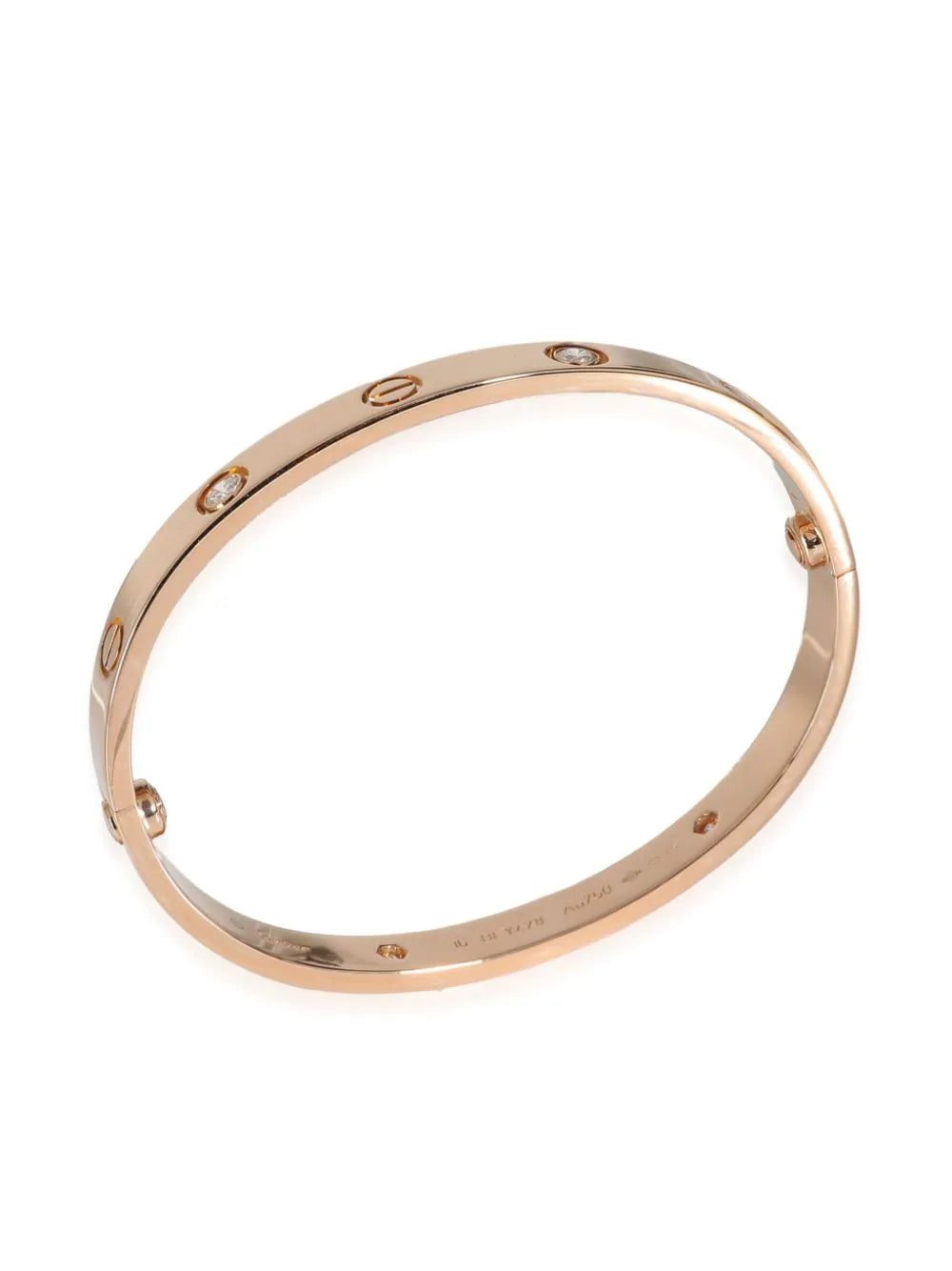 Cartier pulsera Love en oro rosa de 18kt con diamantes