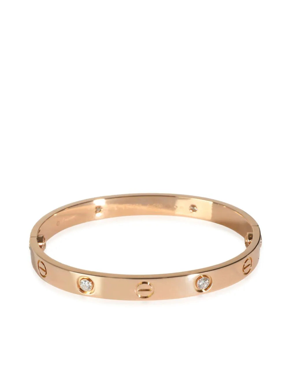 Cartier pulsera Love en oro rosa de 18kt con diamantes