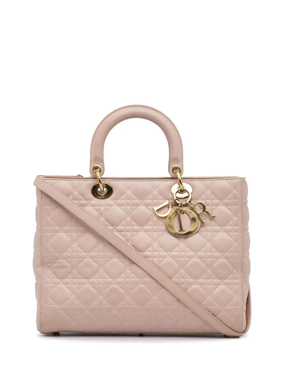 Christian Dior 2013 Large Lambskin Cannage Lady Dior satchel