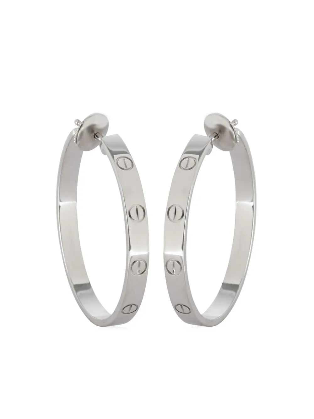 Cartier arracadas Love en oro blanco de 18kt