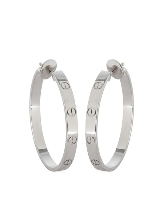 Cartier arracadas Love en oro blanco de 18kt